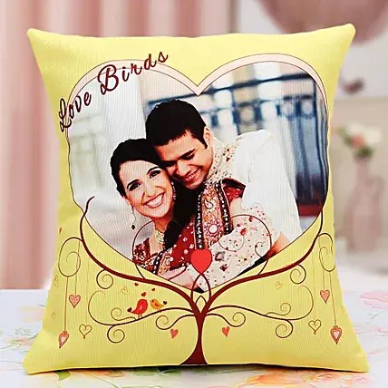 Personalized Lovebirds Cushion